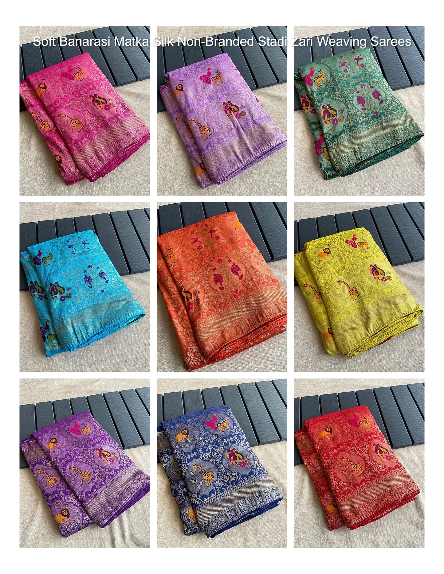 Soft Banarasi Matka Silk Non-Branded Stadi Zari Weaving Sarees