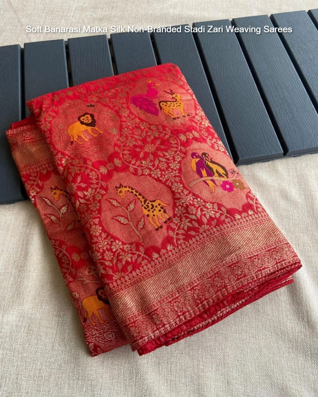 Soft Banarasi Matka Silk Non-Branded Stadi Zari Weaving Sarees