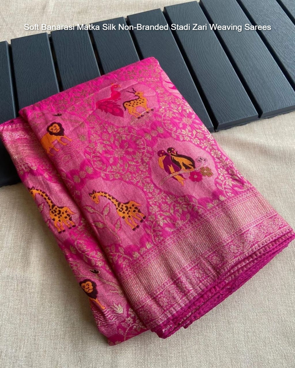 Soft Banarasi Matka Silk Non-Branded Stadi Zari Weaving Sarees