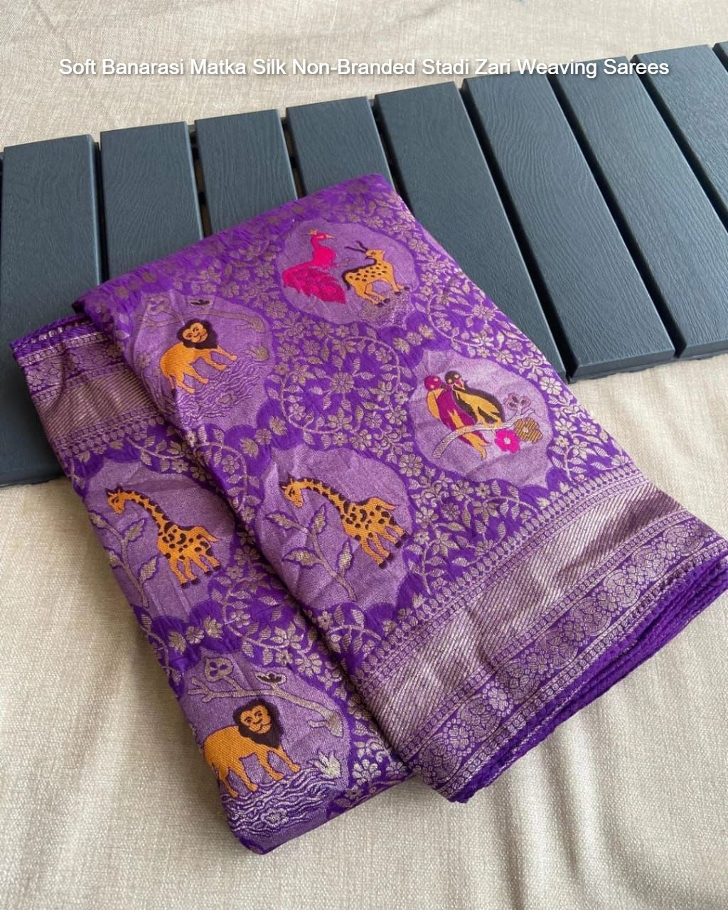 Soft Banarasi Matka Silk Non-Branded Stadi Zari Weaving Sarees