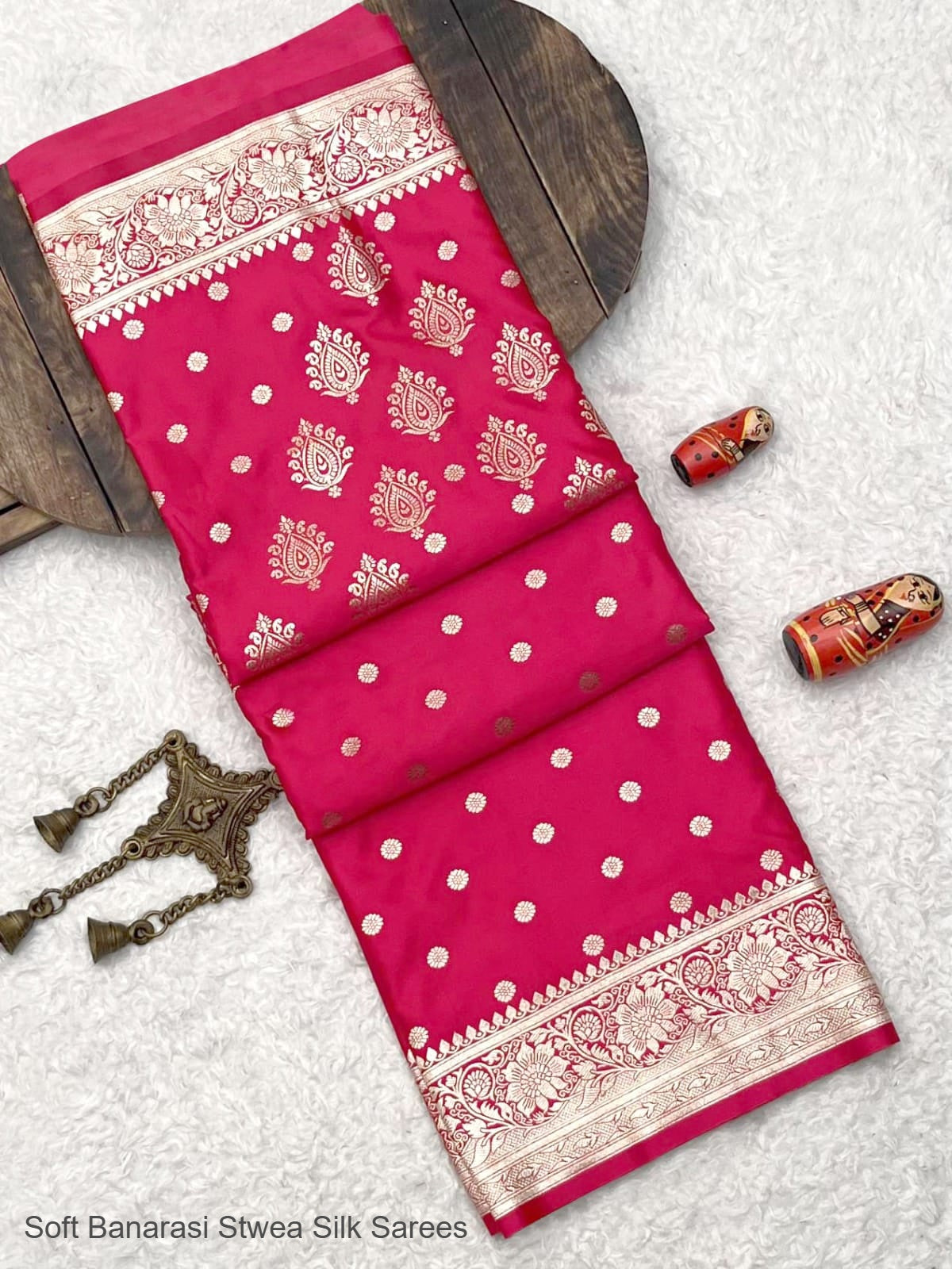 Soft Banarasi Stwea Silk Sarees