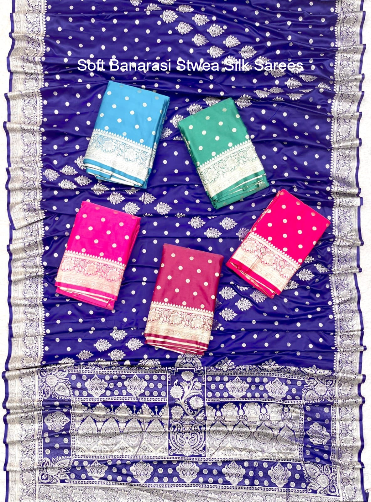 Soft Banarasi Stwea Silk Sarees