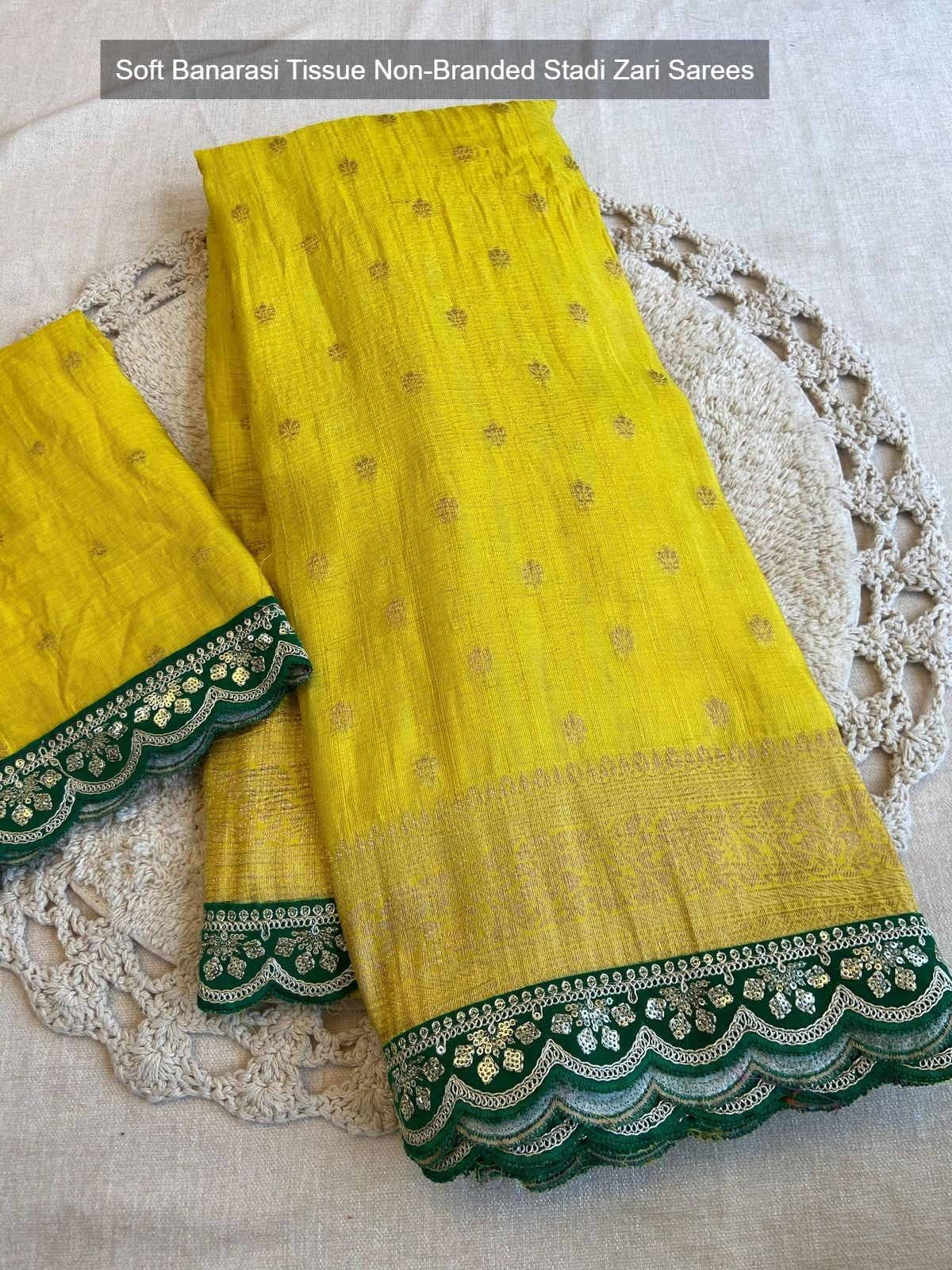 Soft Banarasi Tissue Non-Branded Stadi Zari Sarees