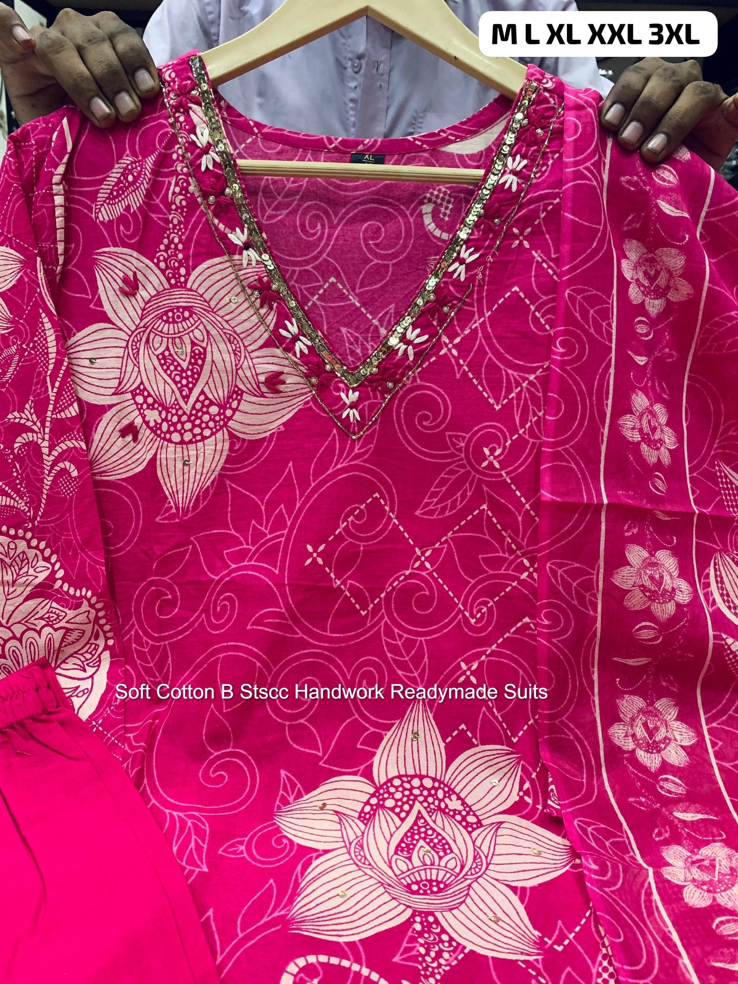 Soft Cotton B Stscc Handwork Readymade Suits
