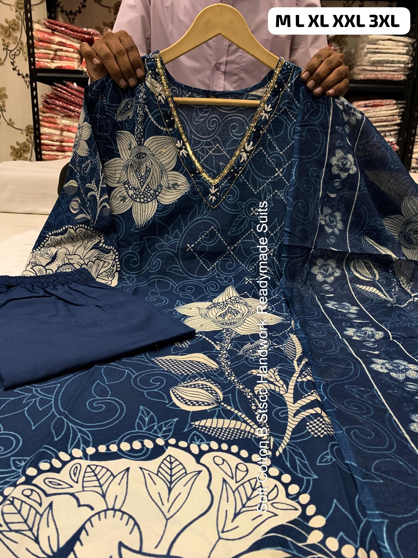 Soft Cotton B Stscc Handwork Readymade Suits
