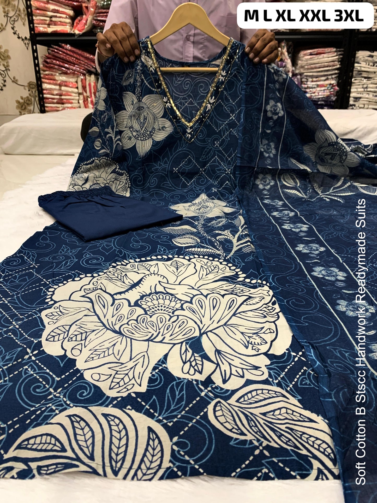 Soft Cotton B Stscc Handwork Readymade Suits