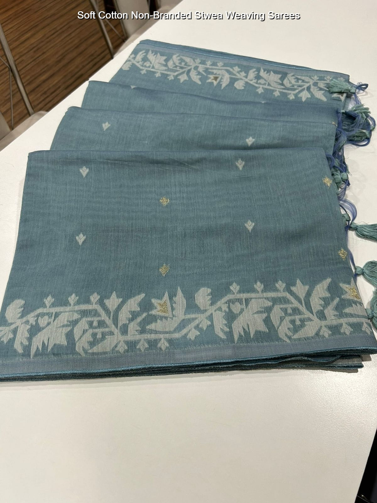 Soft Cotton Non-Branded Stwea Weaving Sarees