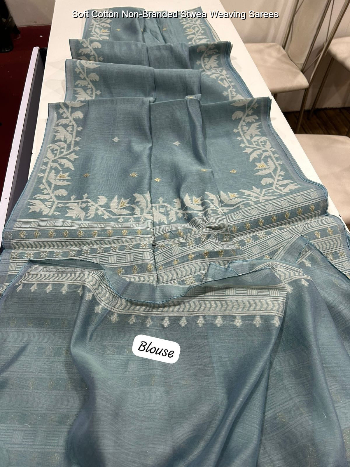 Soft Cotton Non-Branded Stwea Weaving Sarees