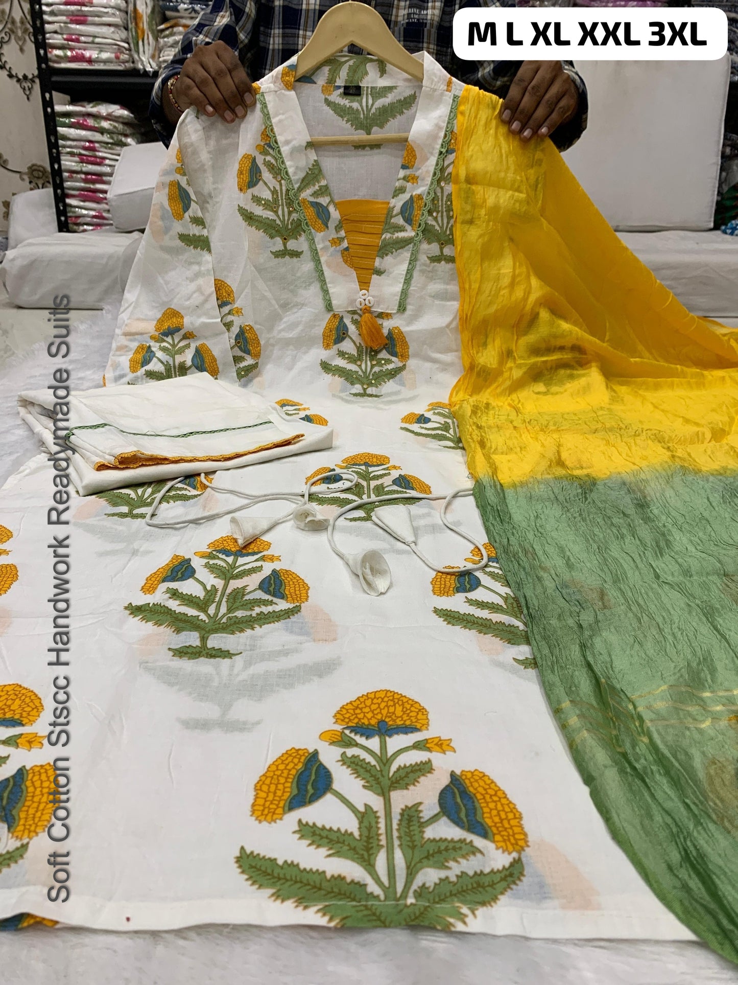 Soft Cotton Stscc Handwork Readymade Suits