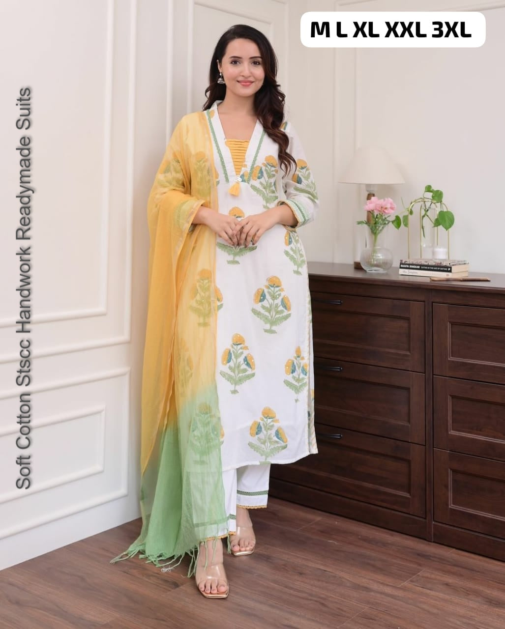 Soft Cotton Stscc Handwork Readymade Suits