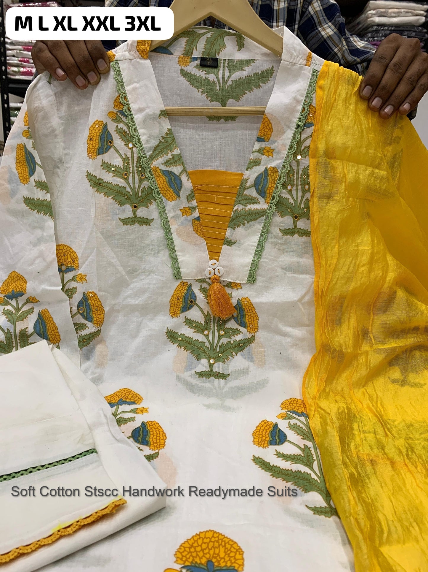 Soft Cotton Stscc Handwork Readymade Suits