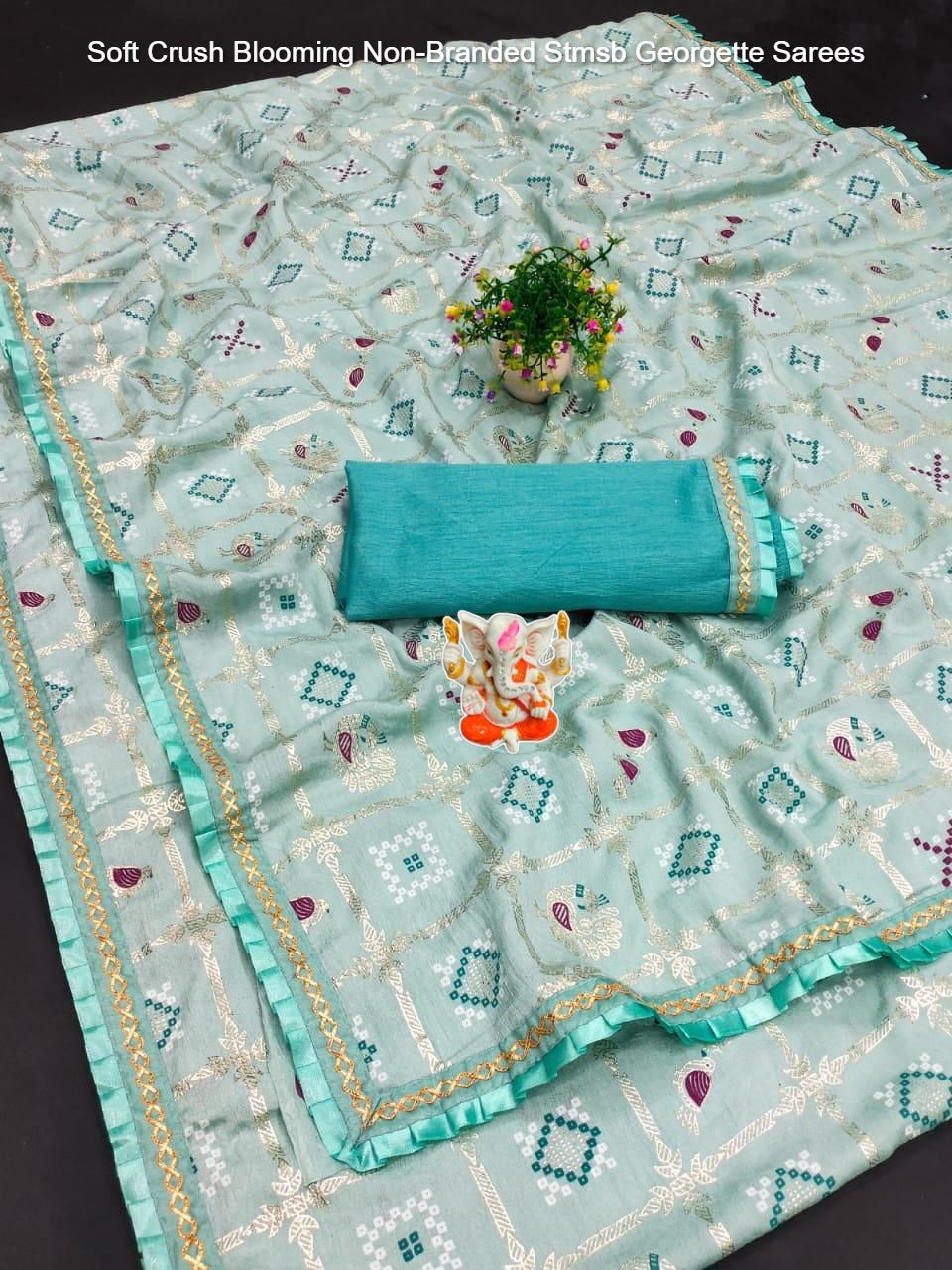 Soft Crush Blooming Non-Branded Stmsb Georgette Sarees