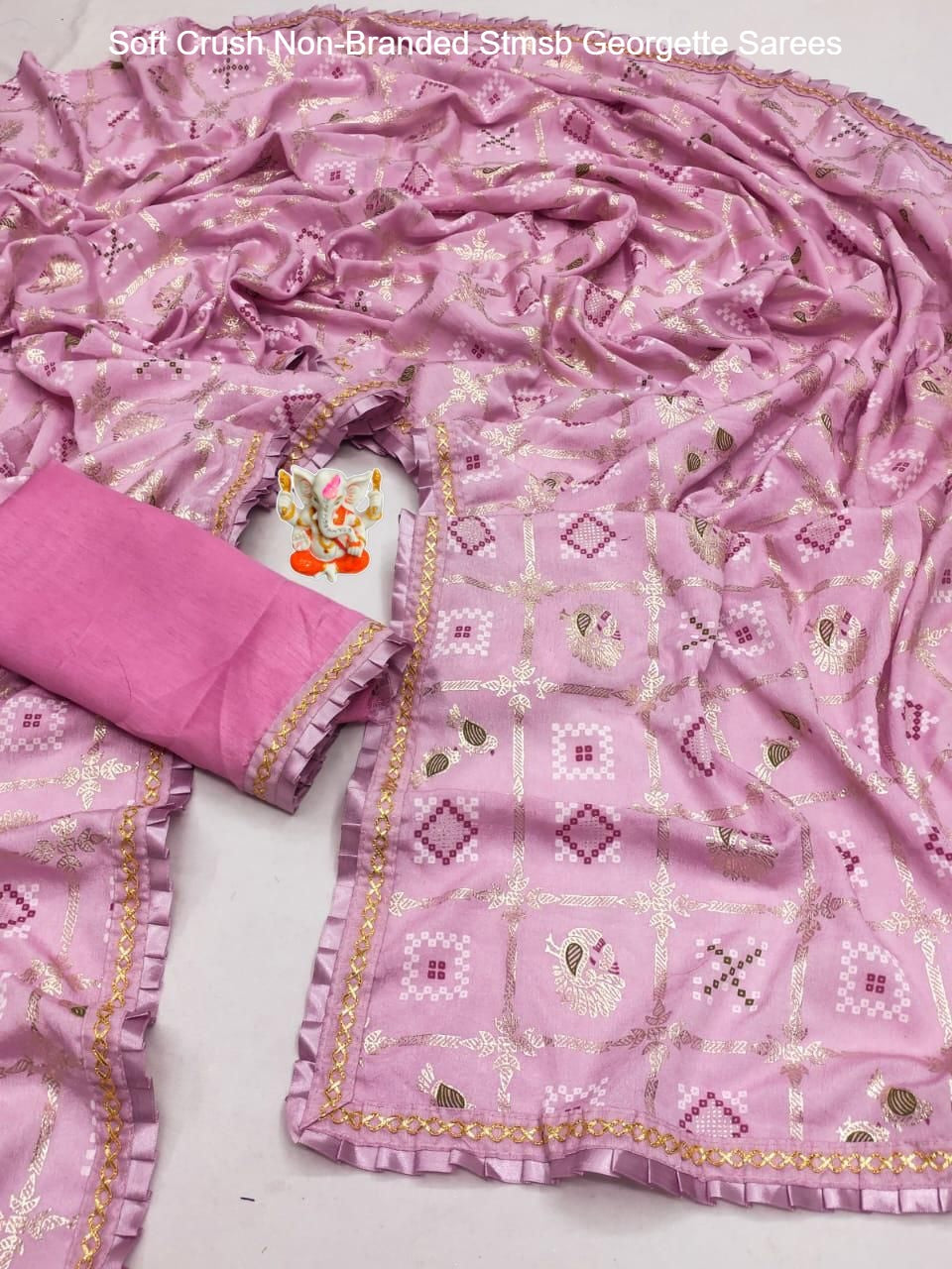 Soft Crush Non-Branded Stmsb Georgette Sarees