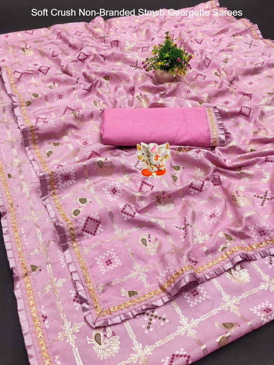 Soft Crush Non-Branded Stmsb Georgette Sarees