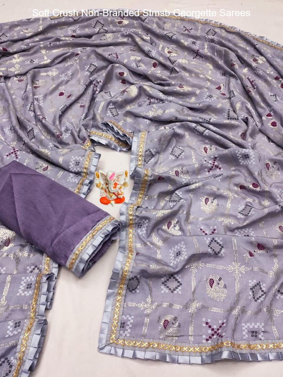 Soft Crush Non-Branded Stmsb Georgette Sarees