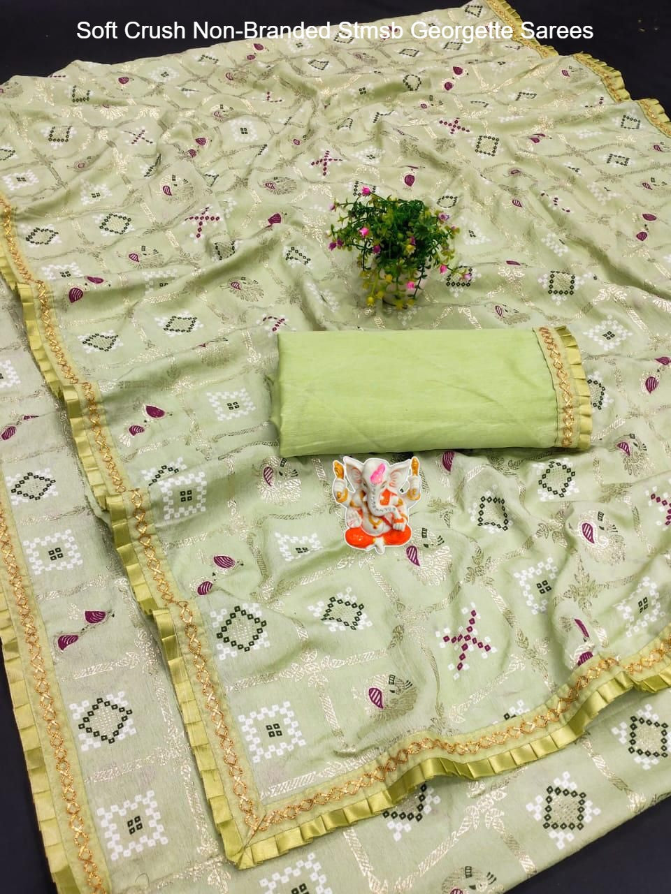 Soft Crush Non-Branded Stmsb Georgette Sarees