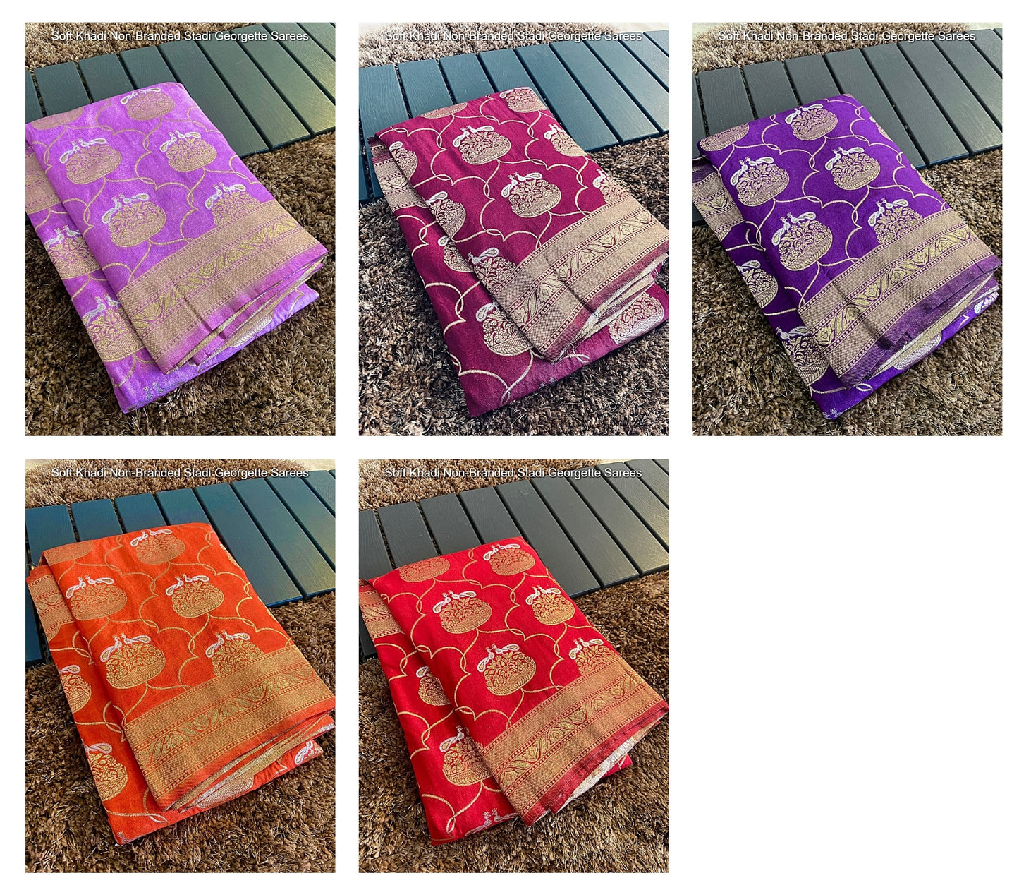 Soft Khadi Non-Branded Stadi Georgette Sarees