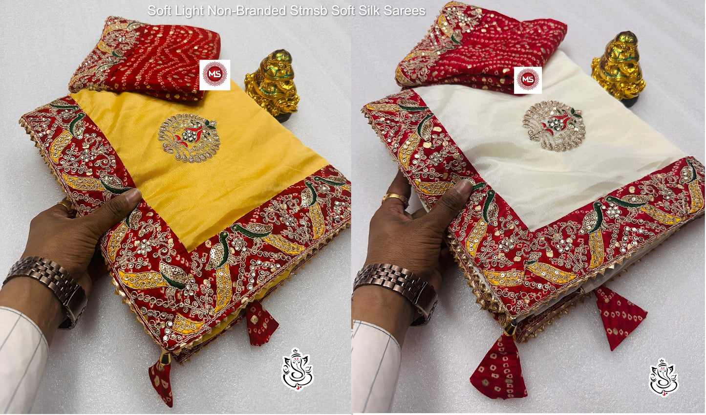 Soft Light Non-Branded Stmsb Soft Silk Sarees