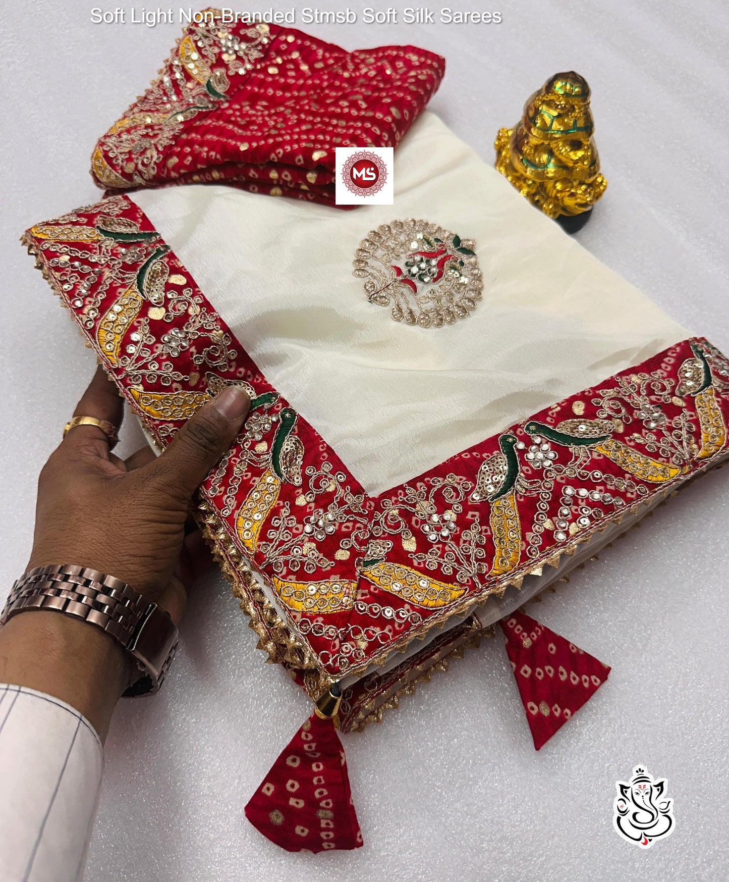 Soft Light Non-Branded Stmsb Soft Silk Sarees