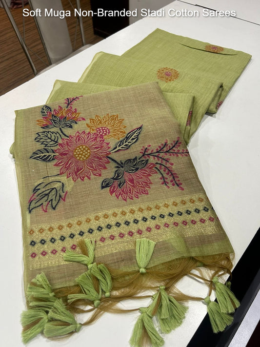 Soft Muga Non-Branded Stadi Cotton Sarees