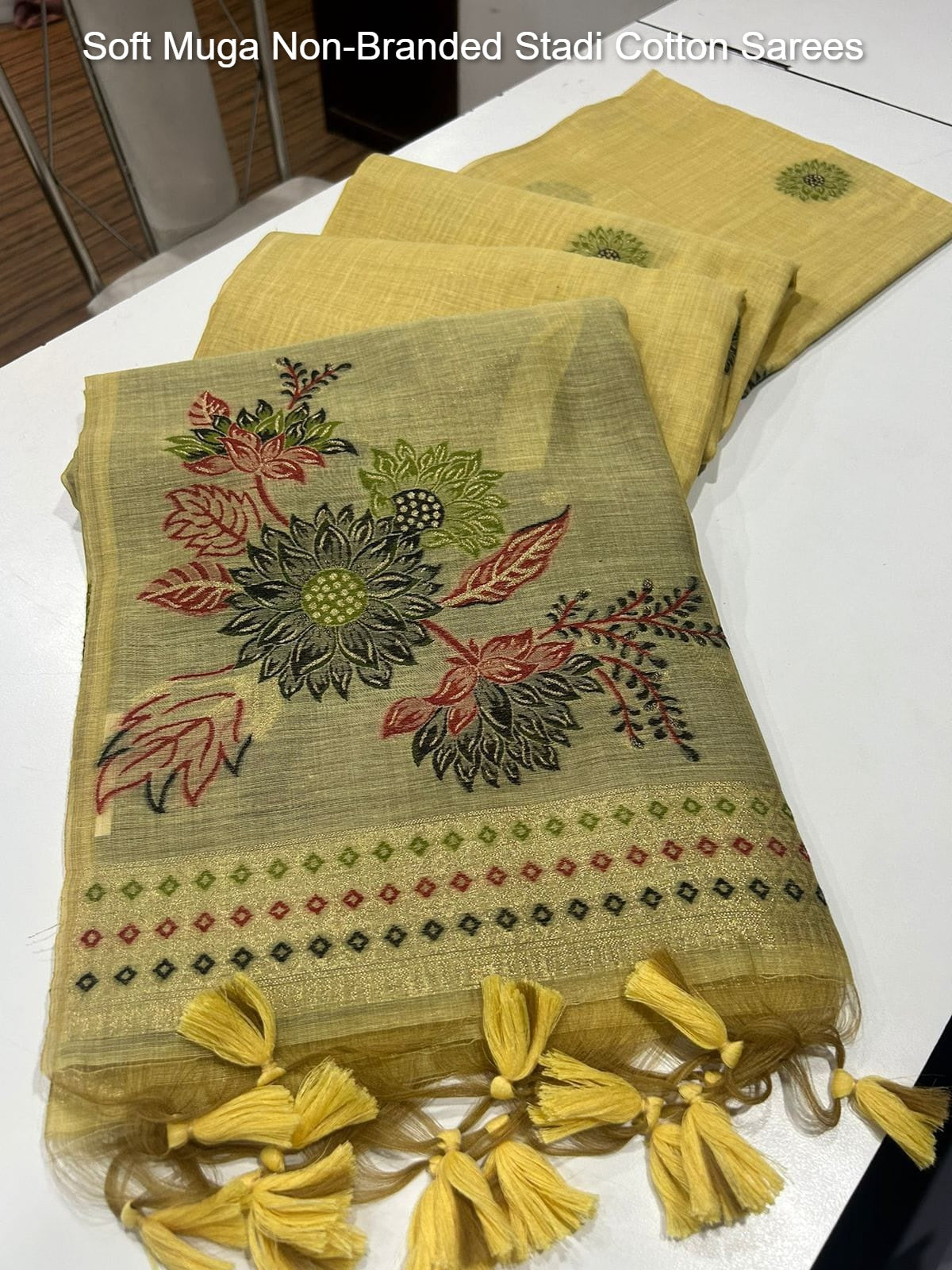 Soft Muga Non-Branded Stadi Cotton Sarees