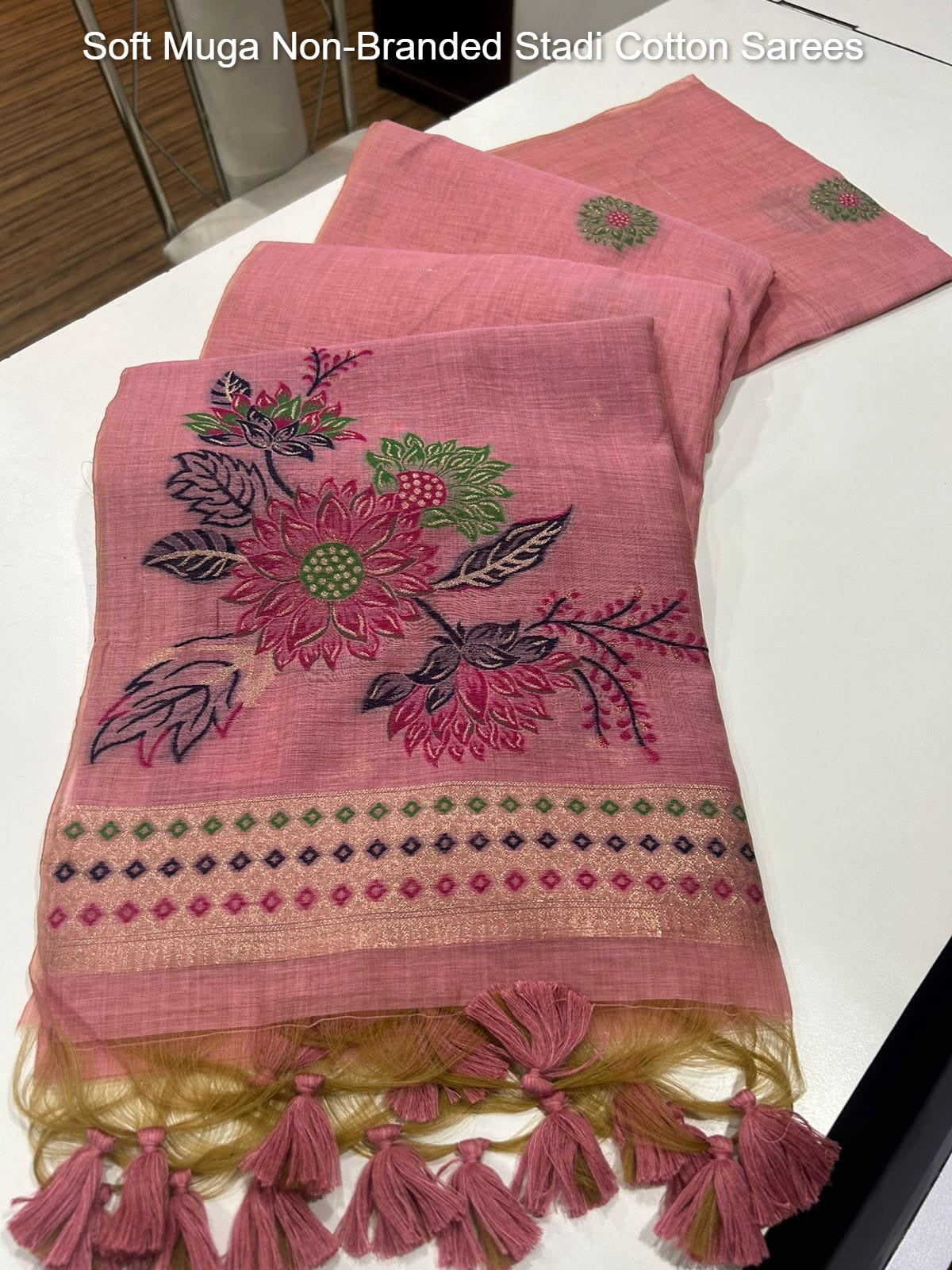 Soft Muga Non-Branded Stadi Cotton Sarees
