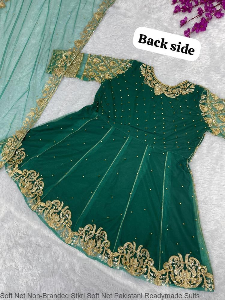 Soft Net Non-Branded Stkri Soft Net Pakistani Readymade Suits