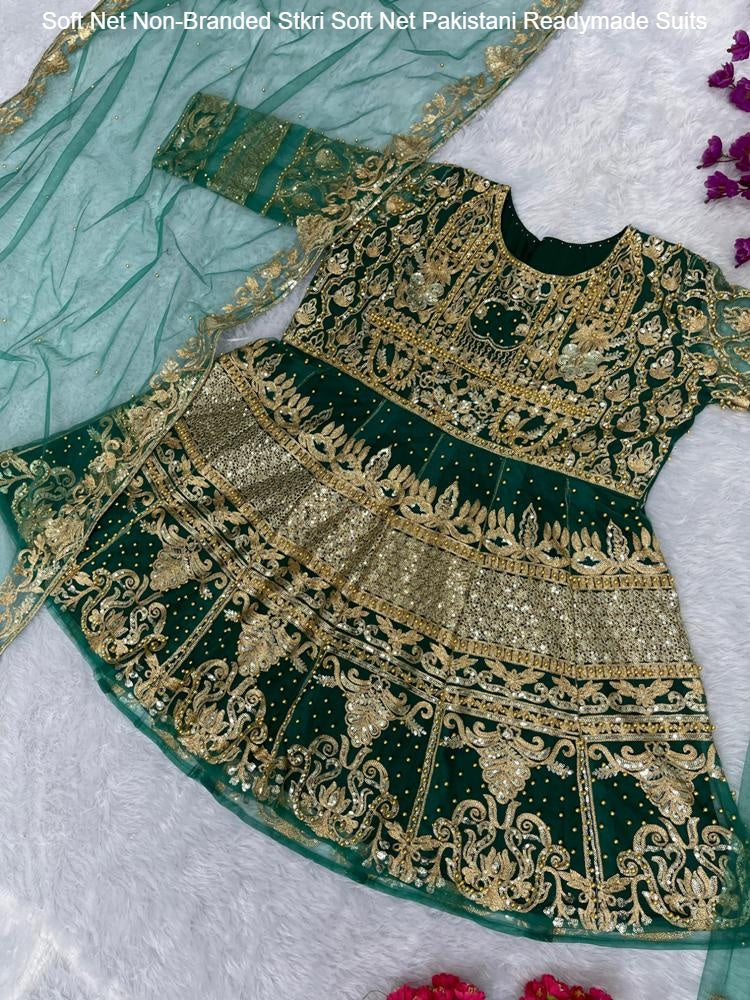 Soft Net Non-Branded Stkri Soft Net Pakistani Readymade Suits
