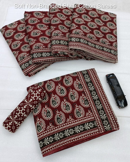 Soft Non-Branded Stvar Cotton Sarees