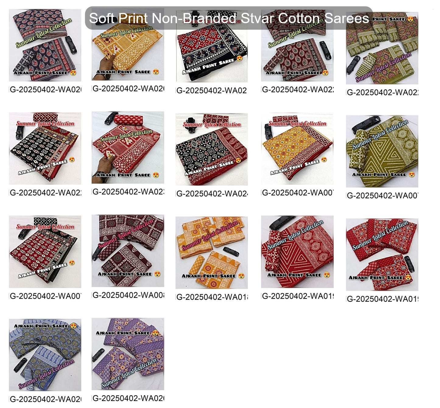 Soft Print Non-Branded Stvar Cotton Sarees