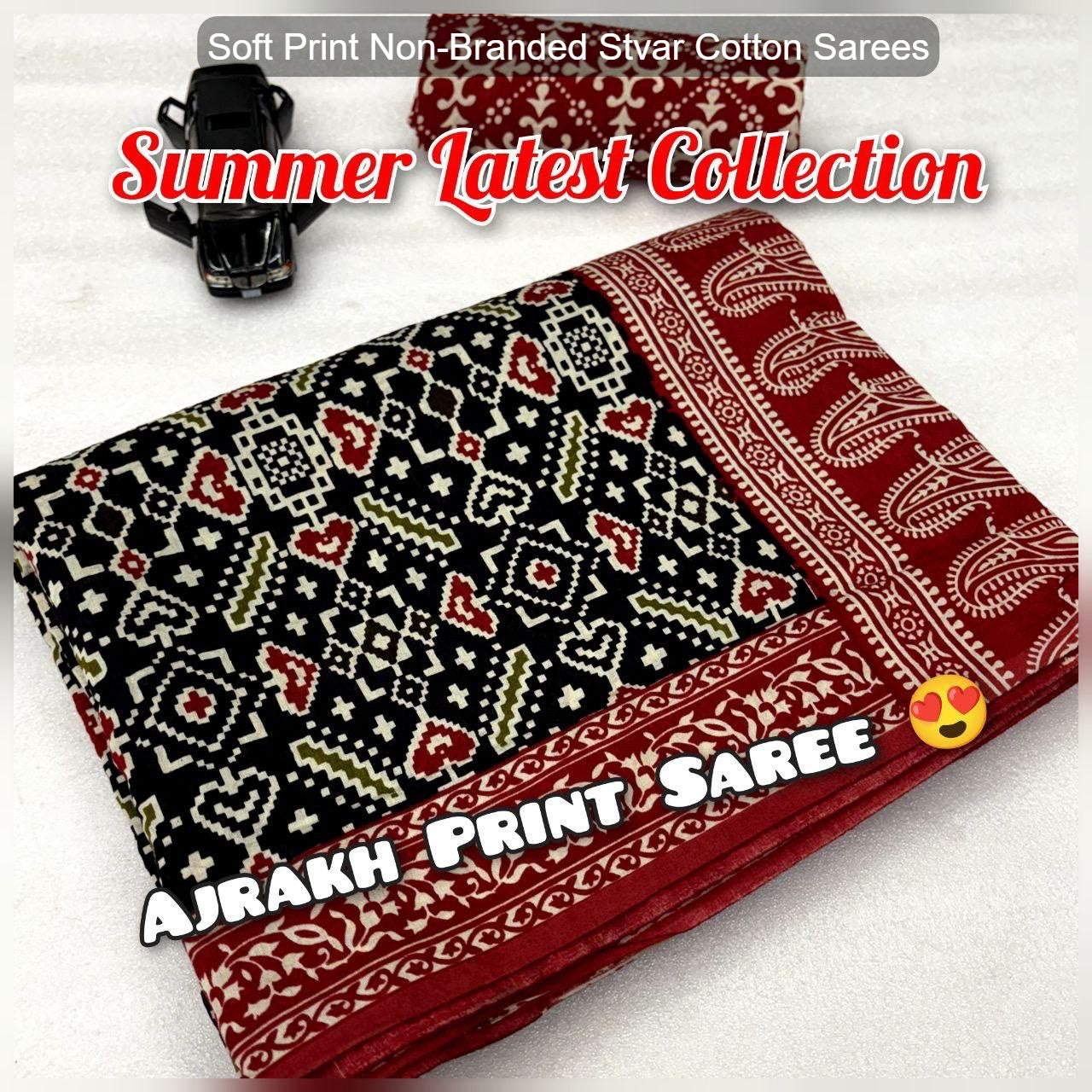 Soft Print Non-Branded Stvar Cotton Sarees