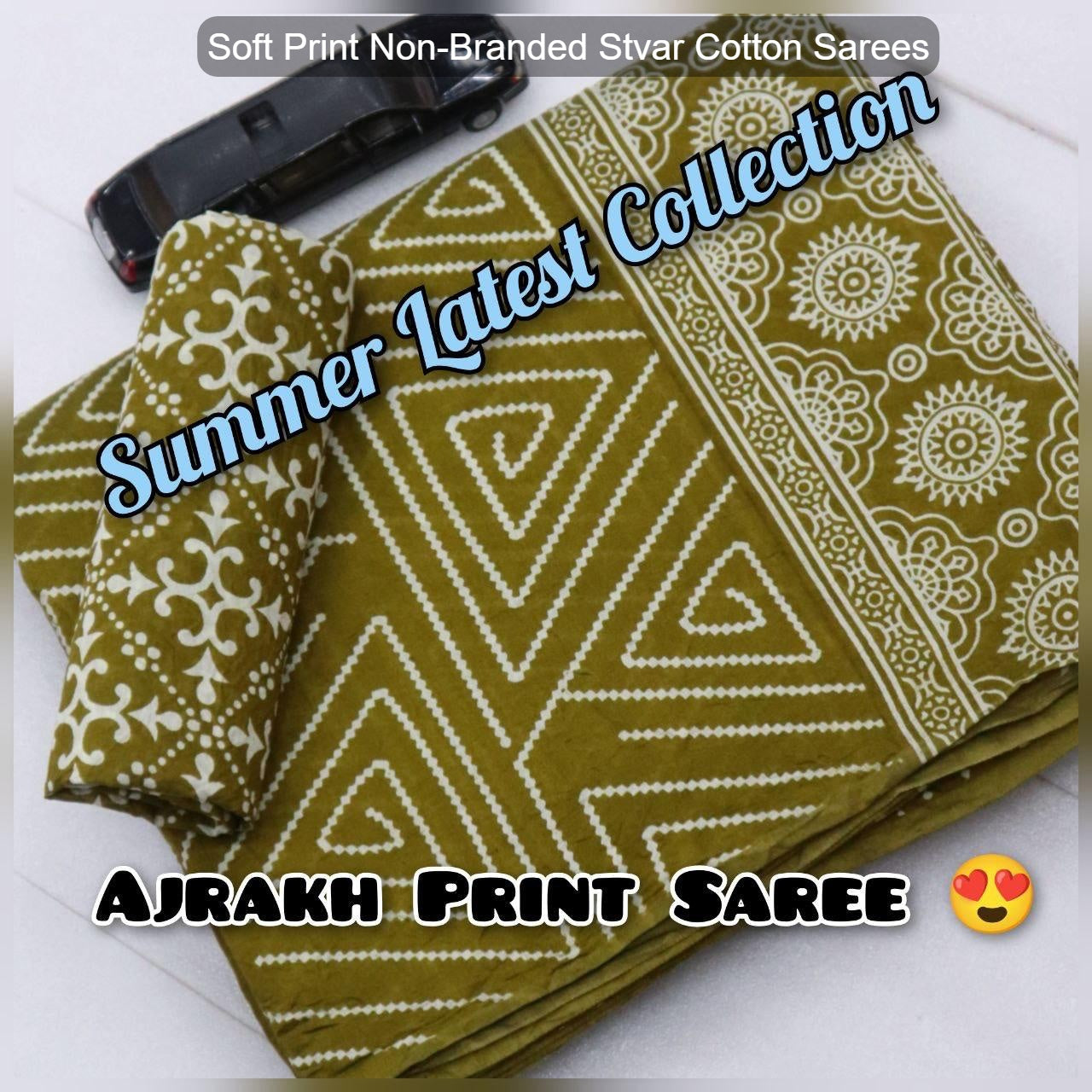 Soft Print Non-Branded Stvar Cotton Sarees