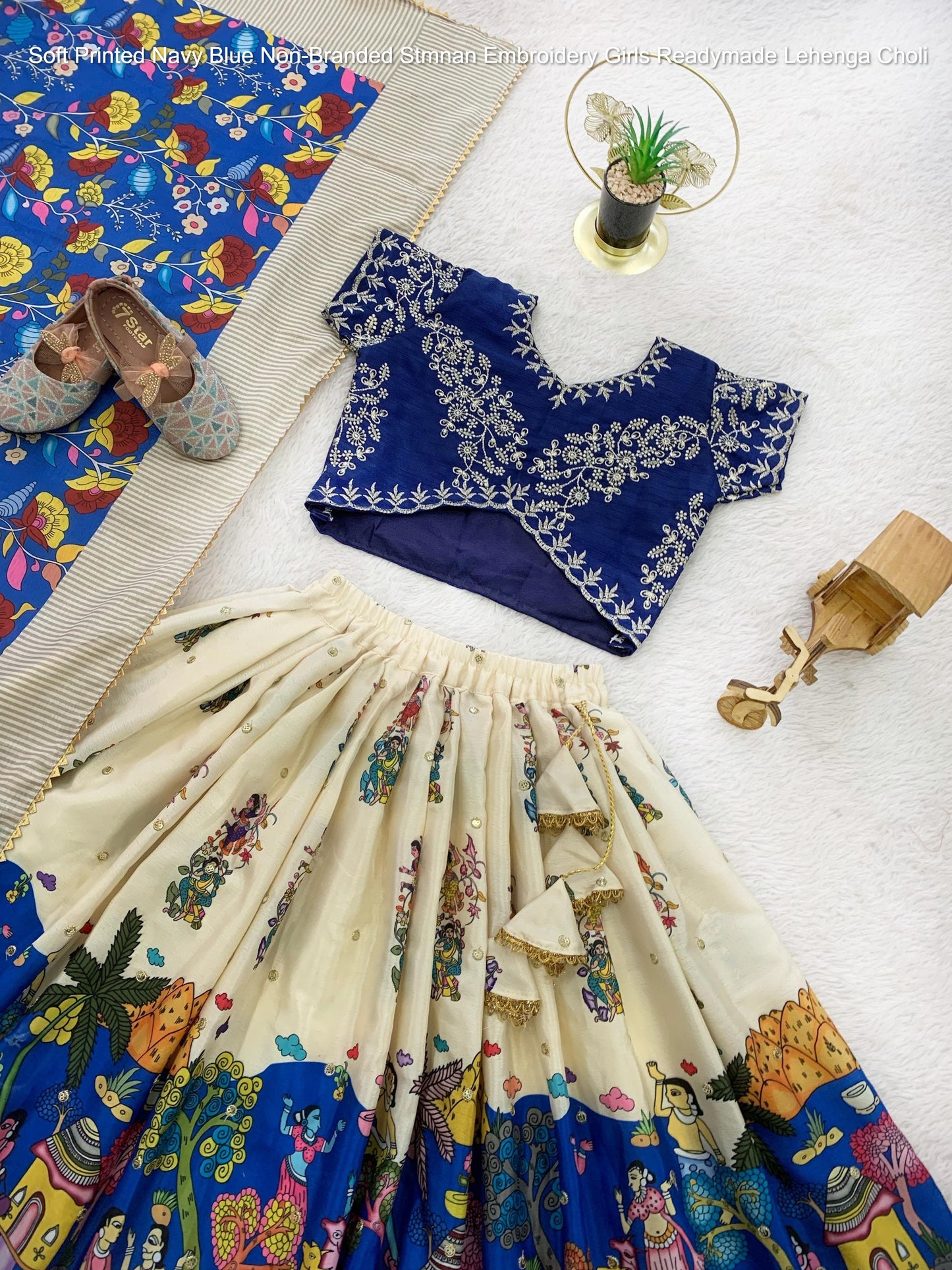 Soft Printed Non-Branded Stmnan Embroidery Girls Readymade Lehenga Choli