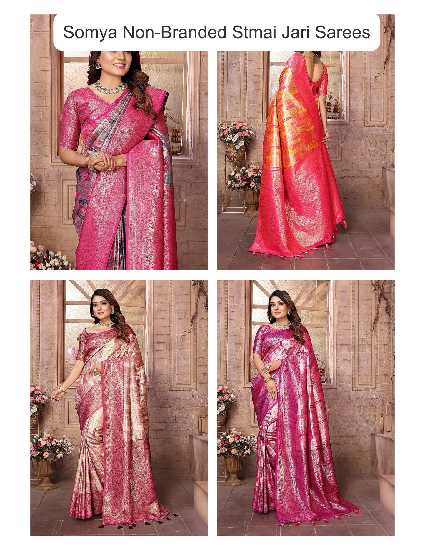 Somya Non-Branded Stmai Jari Sarees