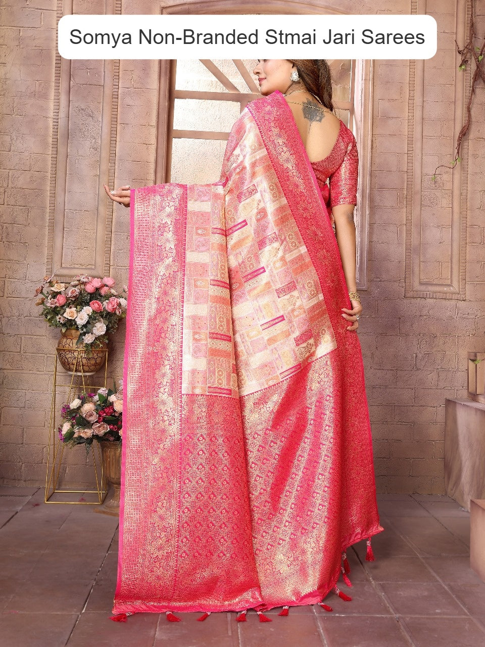 Somya Non-Branded Stmai Jari Sarees