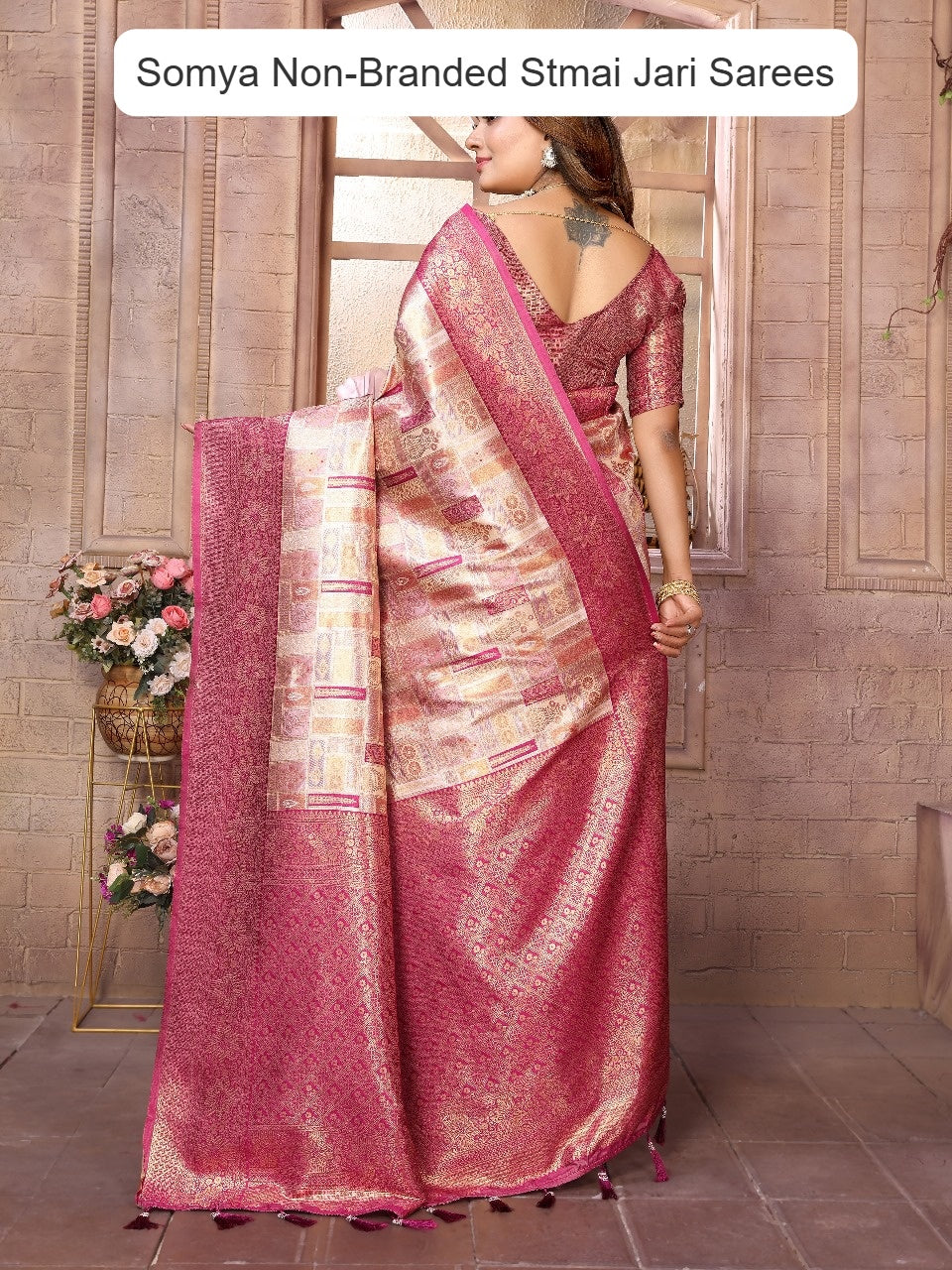 Somya Non-Branded Stmai Jari Sarees