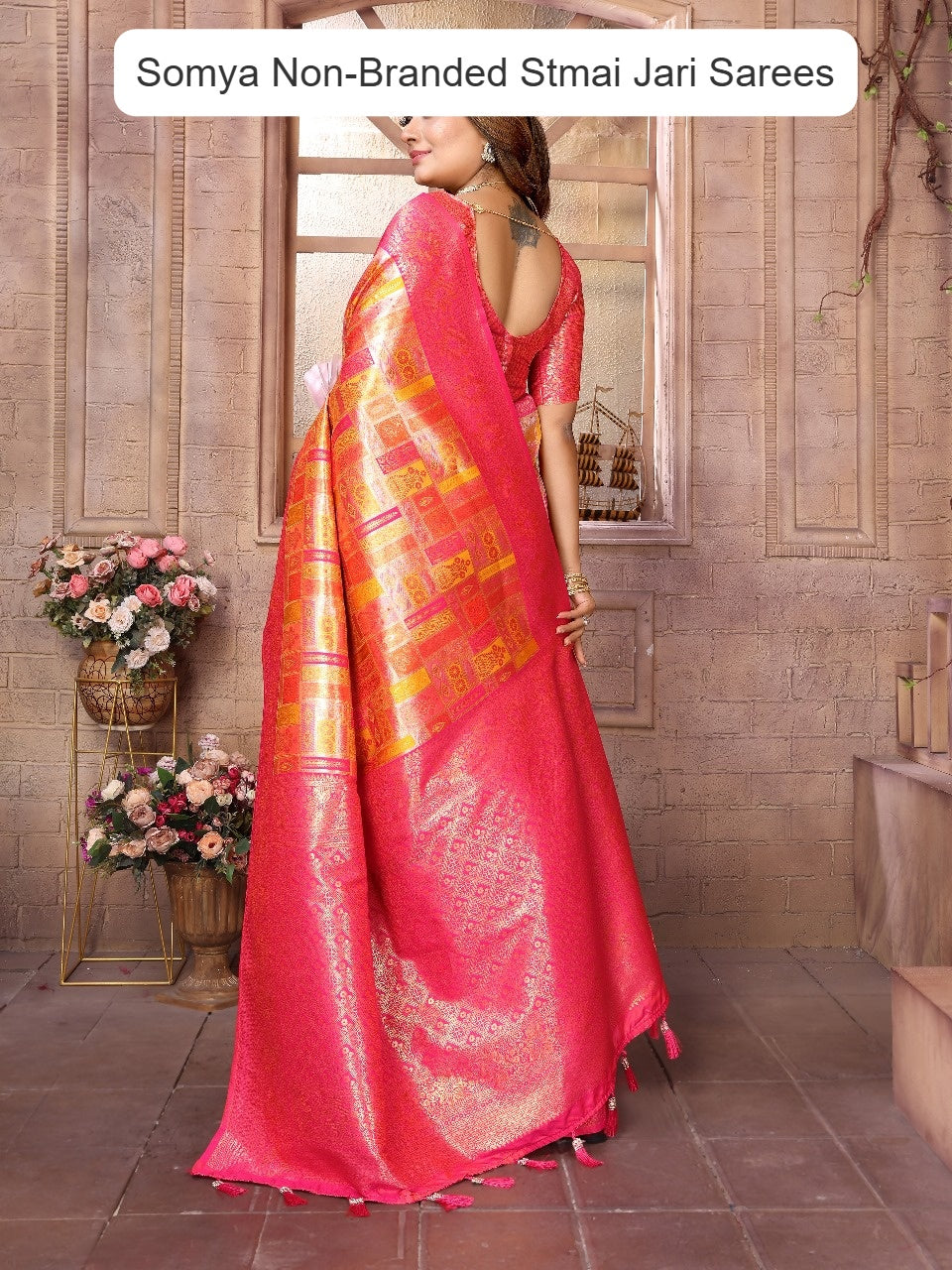 Somya Non-Branded Stmai Jari Sarees