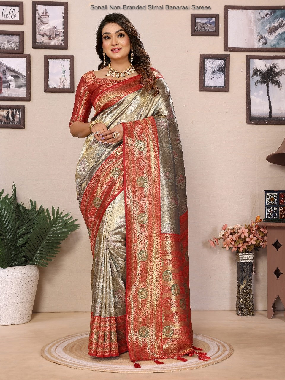 Sonali Non-Branded Stmai Banarasi Sarees