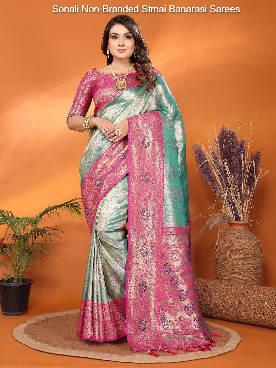 Sonali Non-Branded Stmai Banarasi Sarees