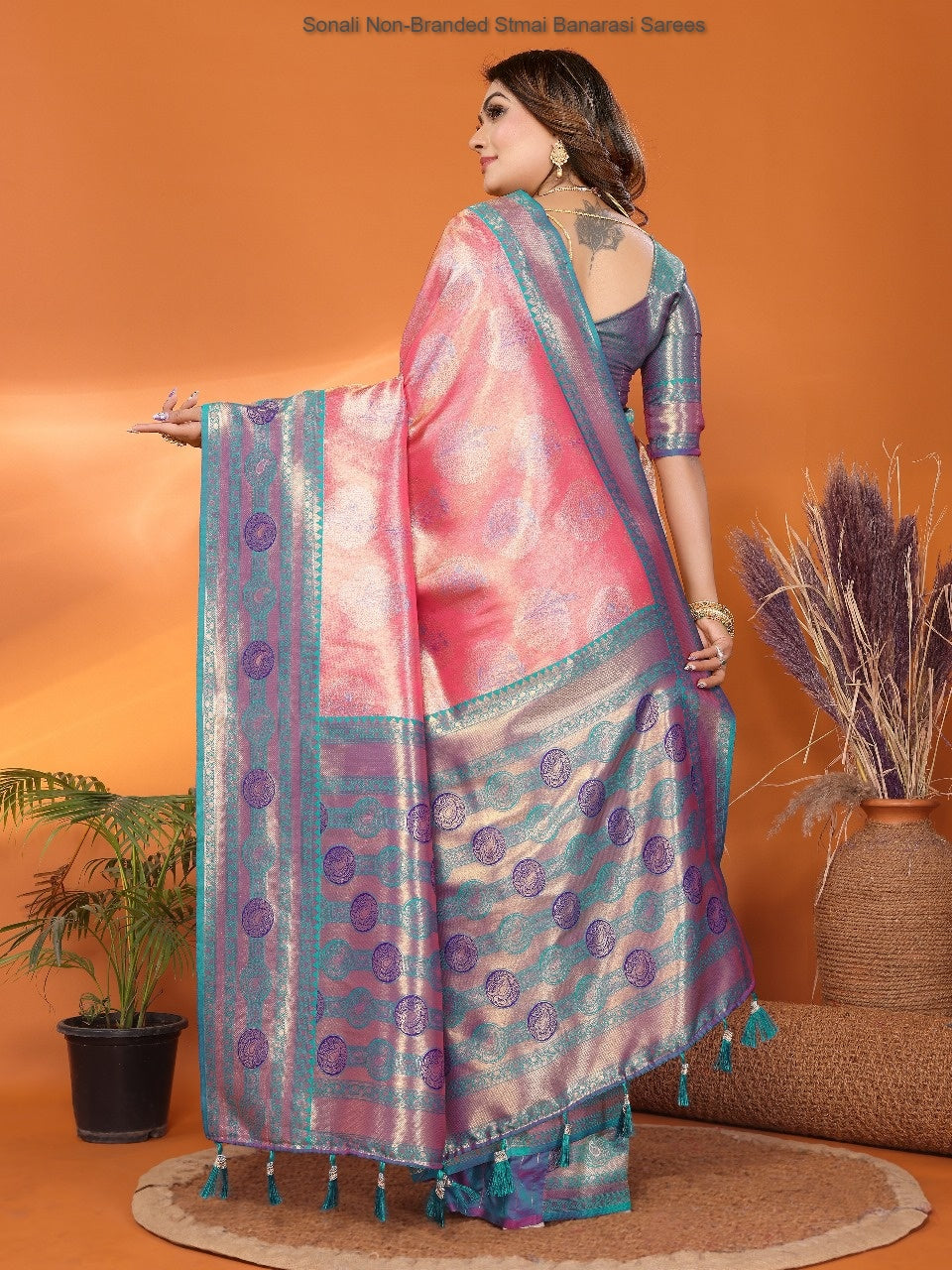 Sonali Non-Branded Stmai Banarasi Sarees