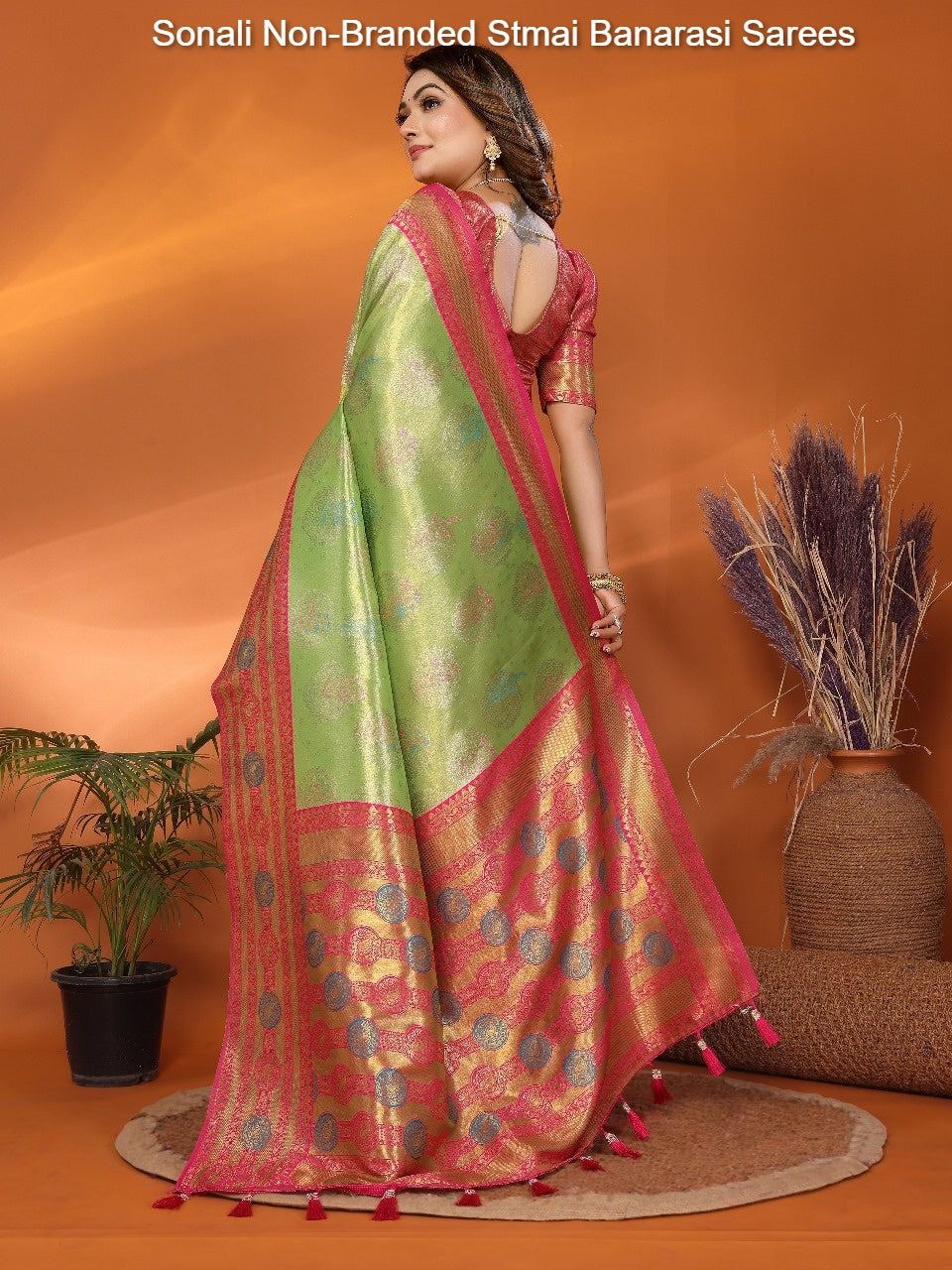 Sonali Non-Branded Stmai Banarasi Sarees