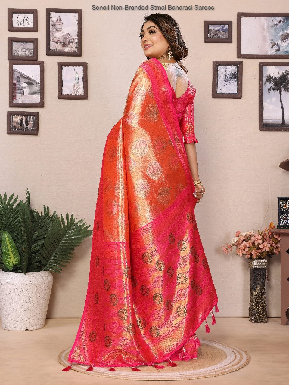 Sonali Non-Branded Stmai Banarasi Sarees