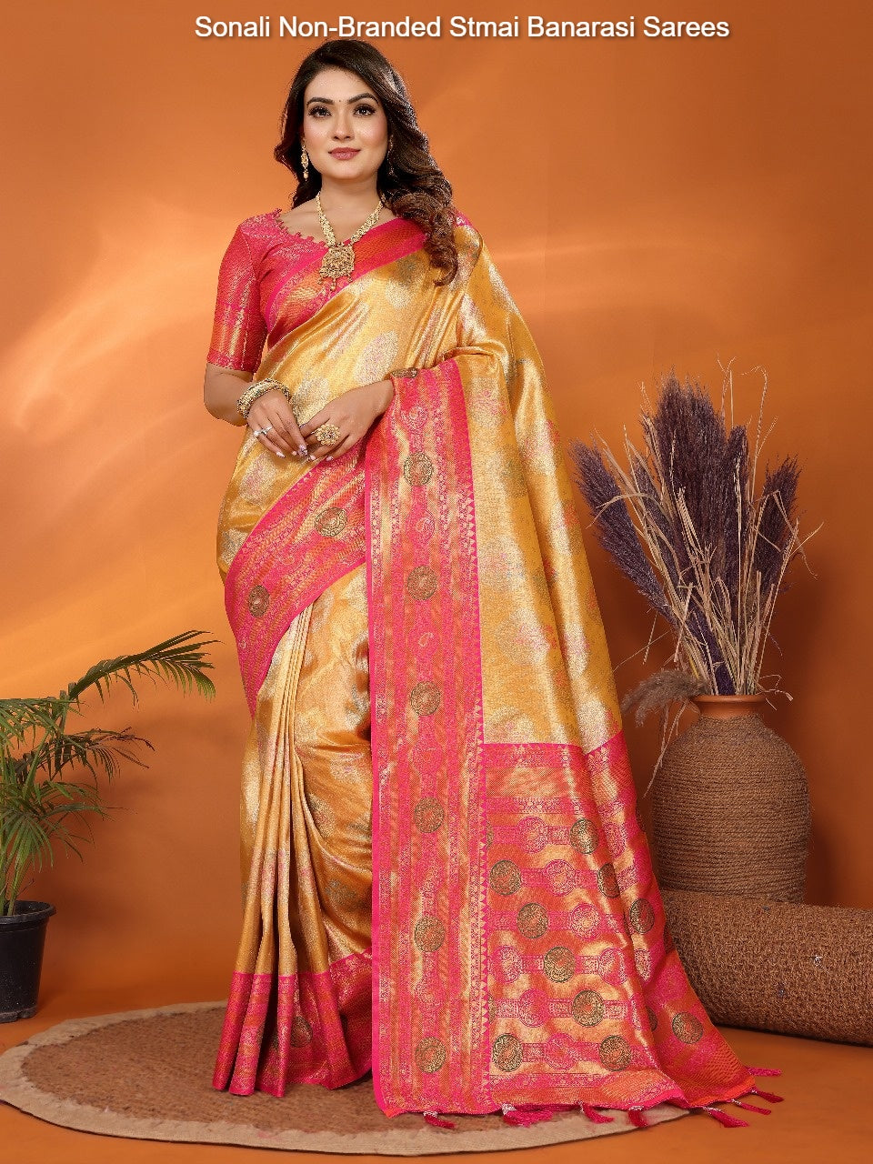 Sonali Non-Branded Stmai Banarasi Sarees
