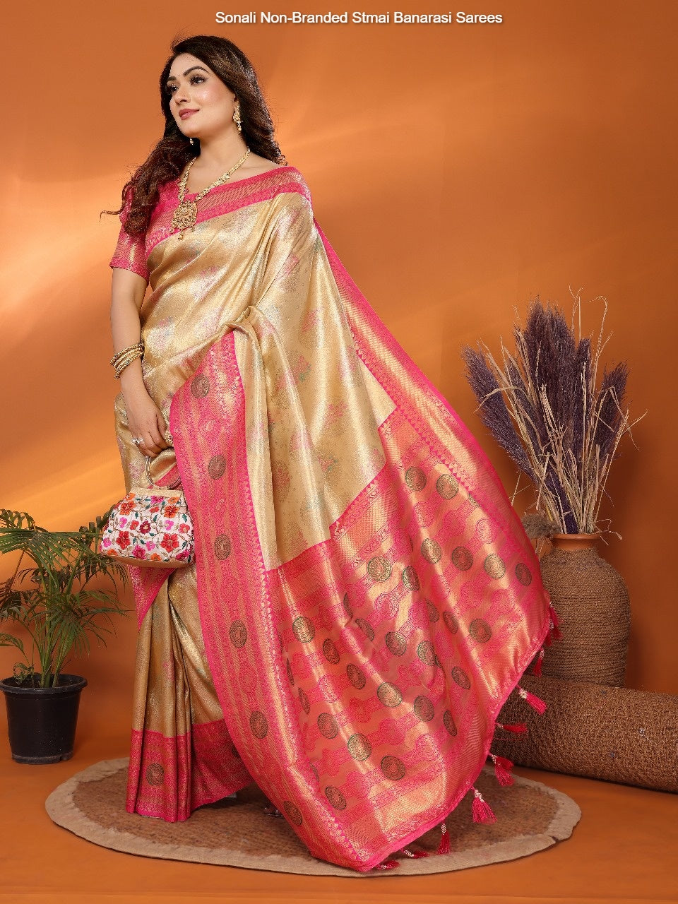Sonali Non-Branded Stmai Banarasi Sarees