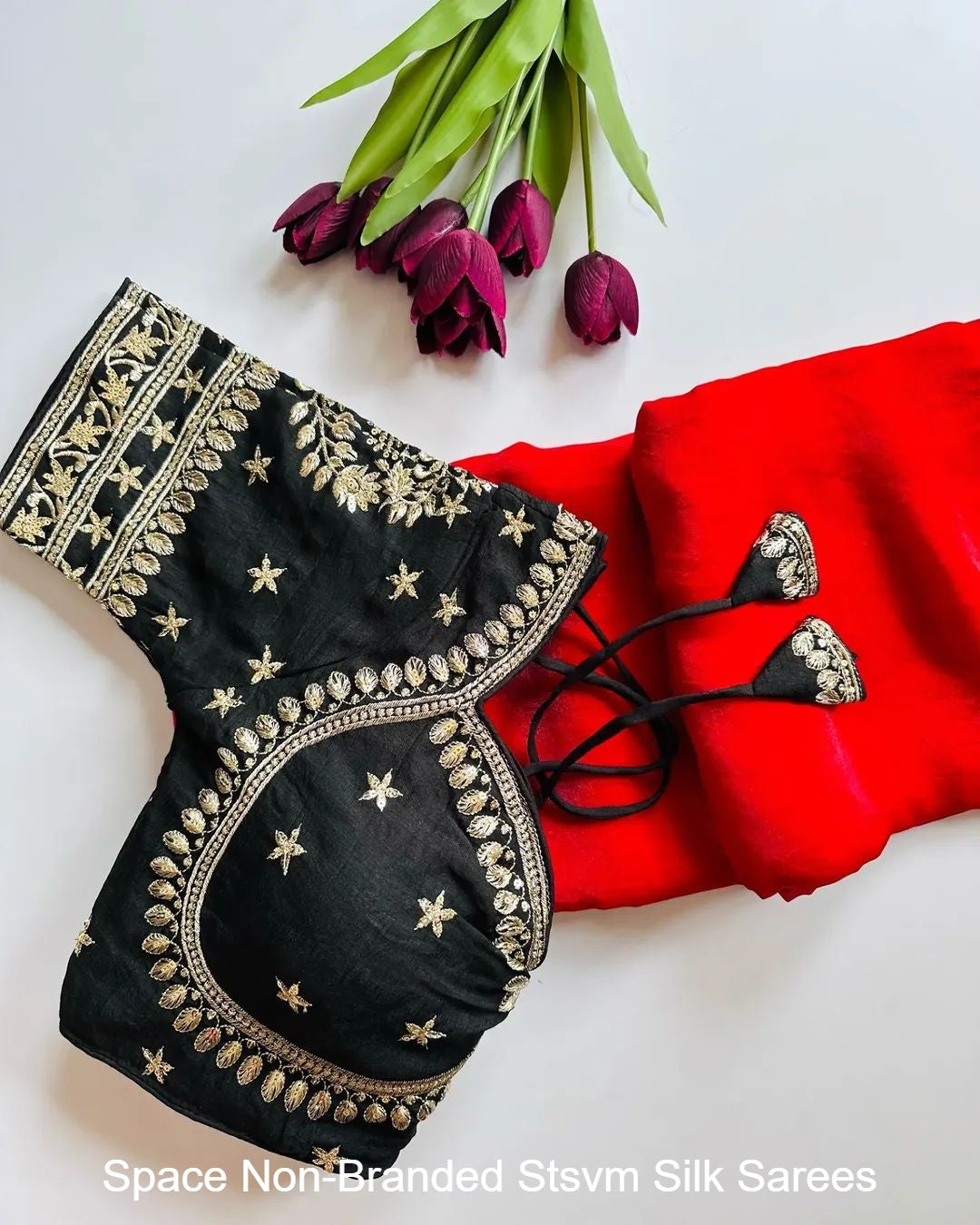 Space Non-Branded Stsvm Silk Sarees