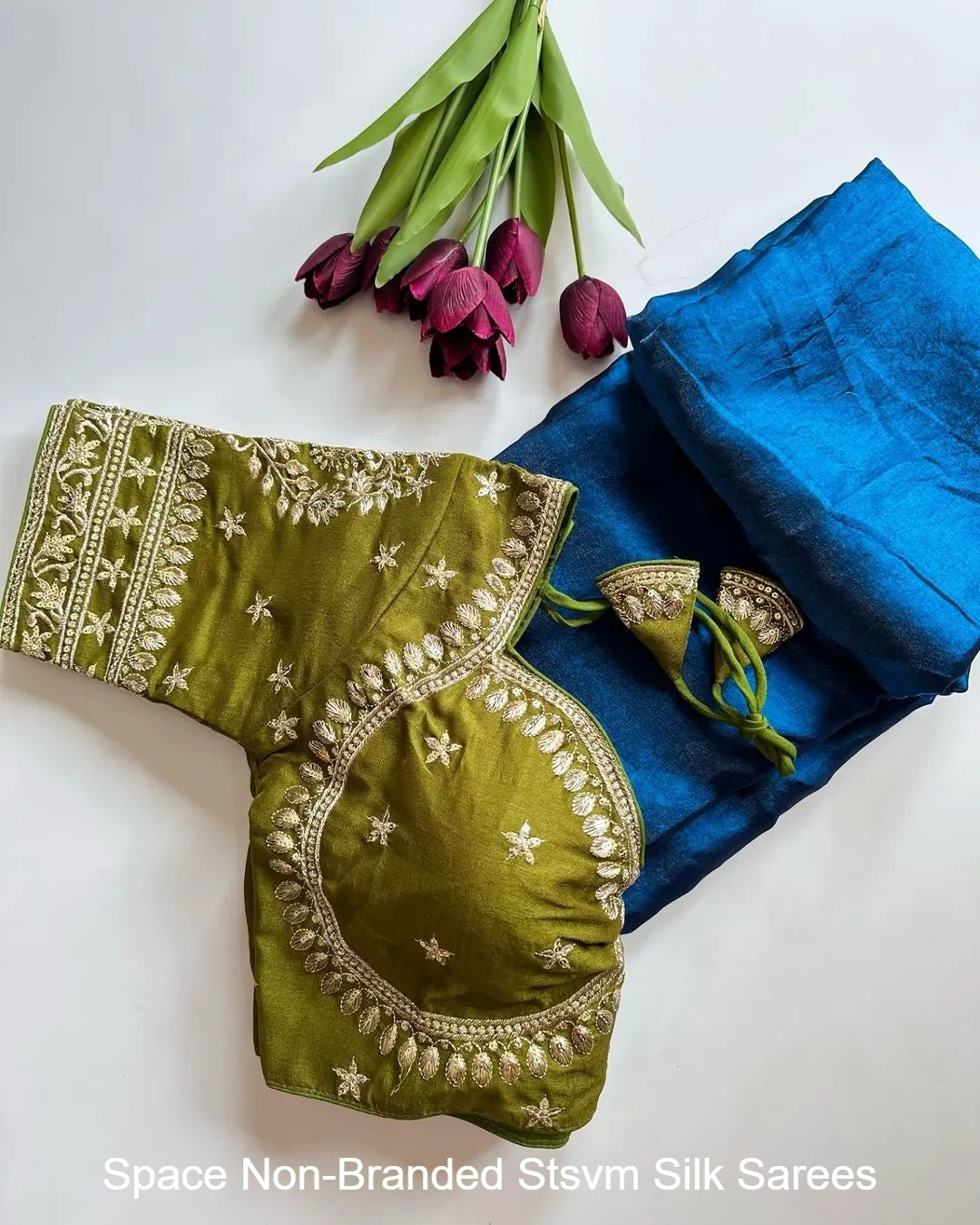 Space Non-Branded Stsvm Silk Sarees