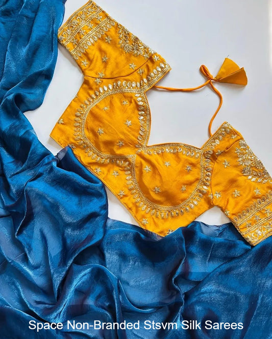 Space Non-Branded Stsvm Silk Sarees