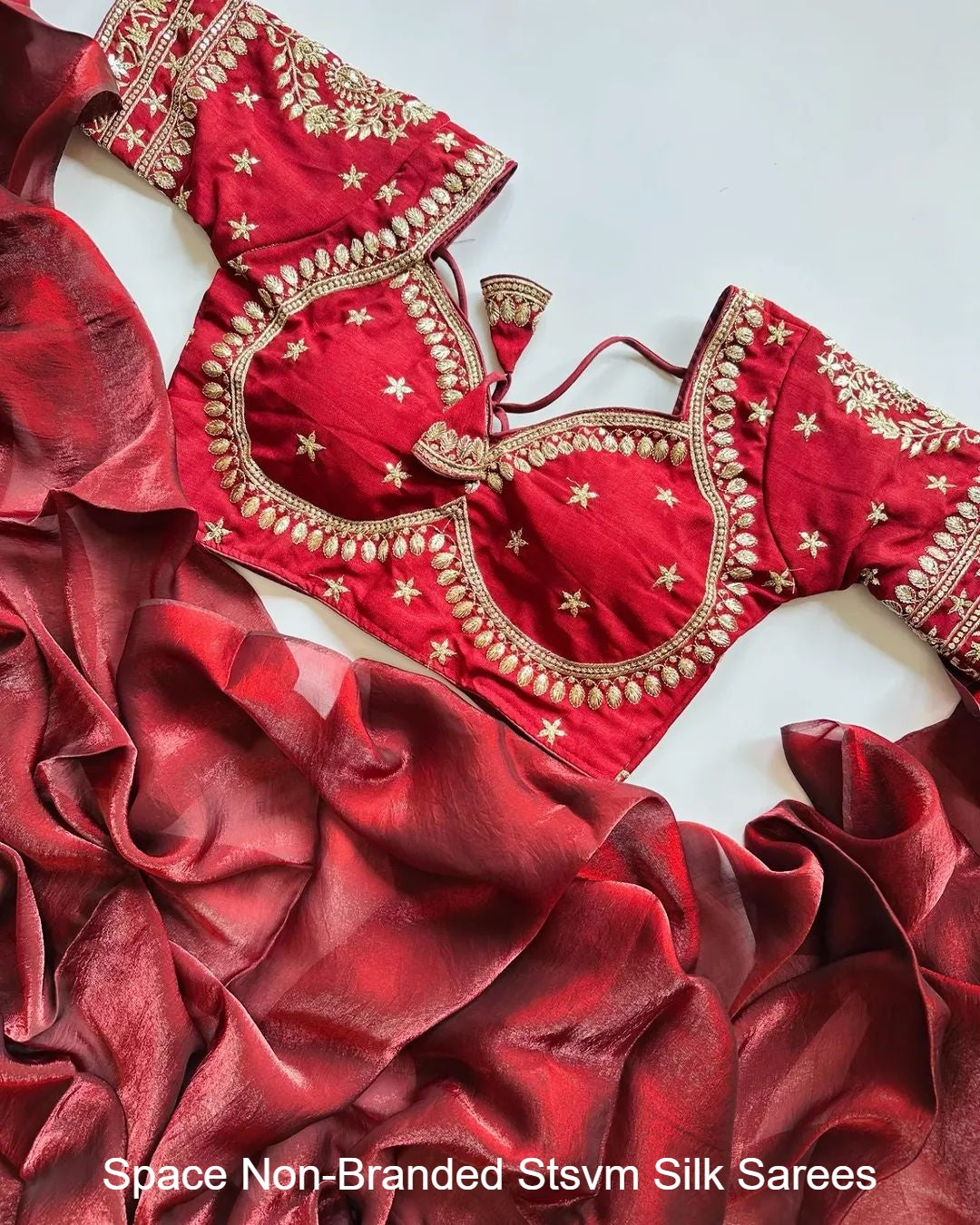 Space Non-Branded Stsvm Silk Sarees