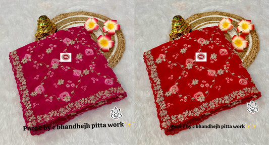 Special Bandhej Non-Branded Stmsb Georgette Silk Sarees