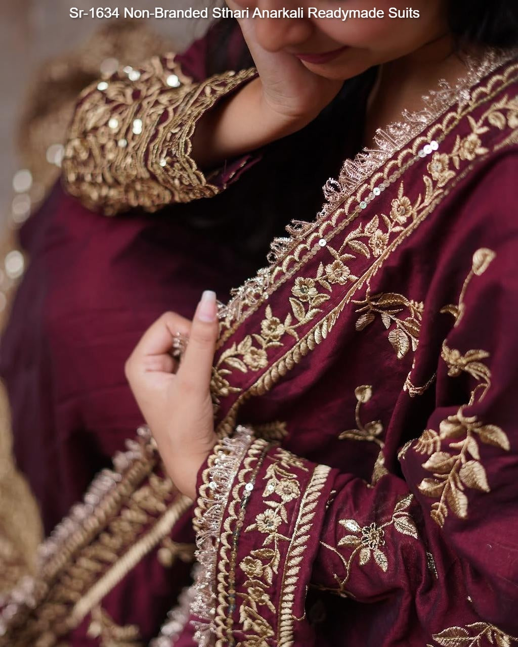 Sr-1634 Non-Branded Sthari Anarkali Readymade Suits